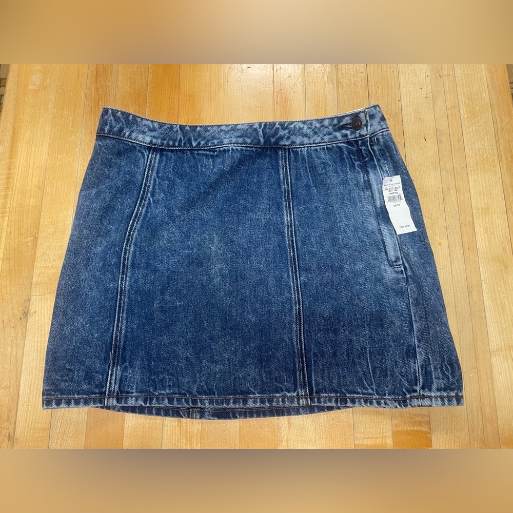 American Eagle Outfitters Blue A-Line Mini Skirt